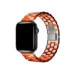 Fogy Watch Nike 40mm ile Uyumlu Sert Transparan Premium Kordon+Kasa Koruma, Turuncu