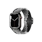 Fogy Watch T500 Ultra 3 4 5 6 7 8 9 Se 42 44 45 49 Mm ile Uyumlu Kordon Örgü Tokalı Kordon, Siyah-Gri