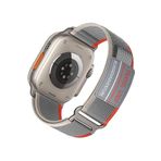 Fogy Watch Ultra 9 8 7 6 5 4 3 Serisi 42-44-45-49mm ile Uyumlu Trail Loop Esnek Spor Kordon, Gri-Kırmızı