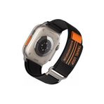 Fogy Watch Ultra 9 8 7 6 5 4 3 Serisi 42-44-45-49mm ile Uyumlu Trail Loop Esnek Spor Kordon, Siyah