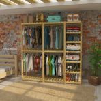 Fokai Wood Deren Sinem- Kapaksız Ahşap Gardırop