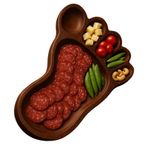FokCalgary Ahşap Şarküteri Tahtası - Komik Charcuterie Tahtası Yemek Tepsisi,Meyve Tabağı Masa Dekoru, Kuruyemiş Et Pizza Sunumu İçin Bar Malzemeleri