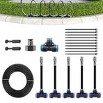 FokCalgary Bahçe için sulama sistemi, çim için su sprinkler - 360 ° Dönen Otomatik Sprinkler Sistemi,Yükseltilmiş yatak sulama ve bahçe malzemeleri için ayarlanabilir su tasarrufu tasarımı