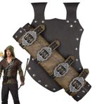 FokCalgary Ortaçağ Şövalyesi Kın, Rönesans Kurbağa Kemeri - Şövalye Kılıf PU Deri Ortaçağ Kurbağa Kılıfı | Rol Yapma ve Cosplay için Retro Kemer Kılıfı Rönesans Kostüm Aksesuarları
