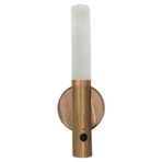 FokCalgary Şarj edilebilir hareket sensörü gece ışıkları, ev için kapalı hareket sensörü ışıkları,Hareket Sensörü Duvar LED Gece Işığı | Ahşap LED Duvar Sconce, Merdiven resmi için koridor aydınlatma