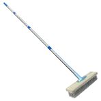 FokCalgary Uzun saplı güverte fırçası, açık süpürge, Beton için sert kıl süpürge, Scrubber, Moss Remover'ın dışında, yabani otları çıkarmak için bahçe süpürme aracı,