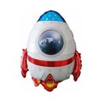 FOKUL Uzay Roketi Balon 51x65 cm Uzay Kozmik Galaksi Folyo Balon Hava ve Helyum Uyumlu