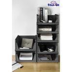 Fold&Go (3 Adet) Çok Amaçlı Kayar Raf Dolap İçi Kıyafet Ve Ev Aksesuarı Düzenleyici ”Antrasit”