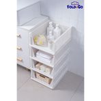 Fold&Go (3 Adet) Çok Amaçlı Kayar Raf Dolap İçi Kıyafet Ve Ev Aksesuarı Düzenleyici ”Beyaz”