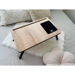 Folding Telefon ve Tablet Bölmeli Katlanır Ayaklı Laptop Sehpası Notebook Bilgisayar Çalışma Masası