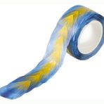 folia 26502 - Washi Çıkartma, Mavi Çiçekler, Pirinç Kağıdından Önceden Kesilmiş Şekiller, Rulo Üzerinde 200 Adet - Süsleme ve Dekorasyon için İdeal