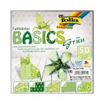 Folia 5 Desen 50 Adet Kağıt Yeşil 15x15 cm Origami Kağıdı