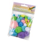 Folia 50397 Pastel Renkli Ponpon Set