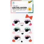 folia 7512 7512 Sallanan Göz Kirpik Boyutu L, 6 x Ø 3 cm, Kirpikler Mor, Yeşil ve Pembe Plastik, Kendinden Yapışkanlı, Süsleme ve Dekorasyon için, Çok Renkli, Ø 30 mm