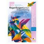 folia 775 - Gökkuşağı Kartonlu Evrak Çantası, Parlak, Çift Taraflı Baskı, 10 Yaprak, 200 g/m2, yakl. 22,5 x 32 cm, çeşitli renklerde, rüzgar tekerlekleri ve diğer renkli el işleri için ideal