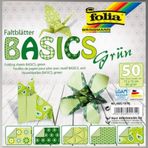 Folia Origami Kağıdı 15X15 Cm. 5 Desen 50 Yaprak Basic Yeşil