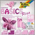 Folia Origami Kağıdı 20X20 Cm. 5 Desen 50 Yaprak Basic Pembe