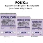 Folix Art Zigana Sketch Esquisse Book Spiralli 150 gr 30 Yaprak Çizim Defteri