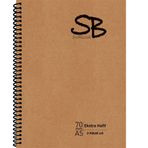 Folix Spiralli A5 70 Yaprak Çizgisiz Kraft Kapak Defter