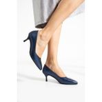 Follini Kadın Deri Stiletto Lacivert