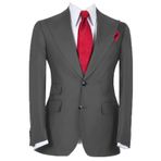FOLOBE Erkek takım elbise 3 parça katı Slim Fit iş ceket tek göğüslü resmi Blazer düğün balo ceket yelek pantolon, koyu gri, M