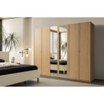 Folt Brown 6 Kapılı Gardırop - Kahverengi