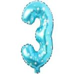 Folyo 3 Sayısı Balon - Mavi Renk (16 İnç / 36 Cm)