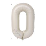 Folyo Balon 0 Rakamı Helyum Balon 76 cm (KREM)