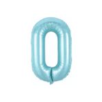Folyo Balon 0 Rakamı Helyum Balon 76 Cm Mavi Renk - 0 Yaş