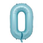 Folyo Balon 0 Rakamı Helyum Balon 76 cm (MAVİ)
