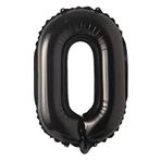 Folyo Balon 0 Rakamı Helyum Balon 76 cm (SİYAH)