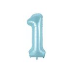 Folyo Balon 1 Rakamı Helyum Balon 76 Cm Mavi Renk - 1 Yaş
