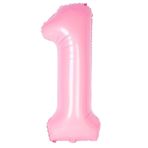 Folyo Balon 1 Rakamı Helyum Balon 76 Cm (PEMBE)