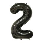 Folyo Balon 2 Rakamı Helyum Balon 76 Cm (SİYAH)