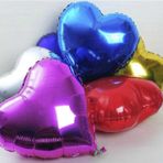 Folyo Balon 2x5 Renk Kalp 10'lu Parti Süsleme
