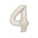 Folyo Balon 4 Rakamı Helyum Balon 76 Cm (KREM)