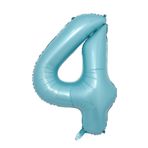 Folyo Balon 4 Rakamı Helyum Balon 76 Cm (MAVİ)