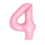 Folyo Balon 4 Rakamı Helyum Balon 76 Cm (PEMBE)