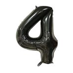 Folyo Balon 4 Rakamı Helyum Balon 76 Cm (SİYAH)