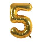 Folyo Balon 5 Rakamı Helyum Balon 76 Cm (GOLD)