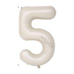Folyo Balon 5 Rakamı Helyum Balon 76 Cm (KREM)