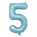Folyo Balon 5 Rakamı Helyum Balon 76 Cm (MAVİ)