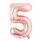 Folyo Balon 5 Rakamı Helyum Balon 76 Cm (ROSEGOLD)