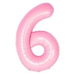 Folyo Balon 6 Rakamı Helyum Balon 76 Cm (PEMBE)