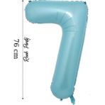 Folyo Balon 7 Rakamı Helyum Balon 76 cm Mavi Renk - 7 Yaş Balonu - 7 Rakam Balon - 34 Inch