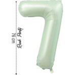 Folyo Balon 7 Rakamı Helyum Balon 76 cm Yeşil Renk - 7 Yaş Balonu - 7 Rakam Balon - 34 Inch
