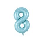 Folyo Balon 8 Rakamı Helyum Balon 76 Cm Mavi Renk - 8 Yaş