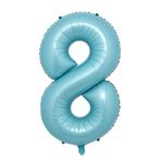 Folyo Balon 8 Rakamı Helyum Balon 76 Cm (MAVİ)