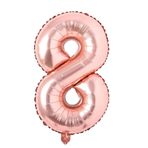 Folyo Balon 8 Rakamı Helyum Balon 76 Cm (ROSEGOLD)