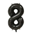 Folyo Balon 8 Rakamı Helyum Balon 76 Cm (SİYAH)